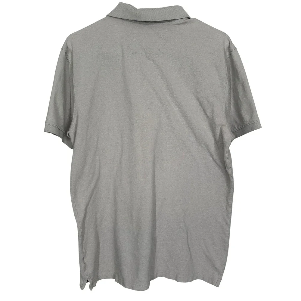 Banana Republic Light Gray Short-Sleeved Polo Shirt Men's‎ Size Large